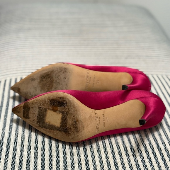 Jimmy Choo Pink Heels with Crystal Embellishments - Picture 4 of 4